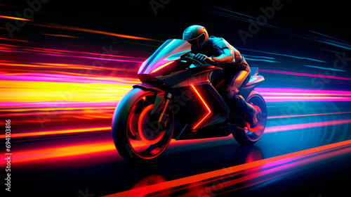 sport motorbike speeding