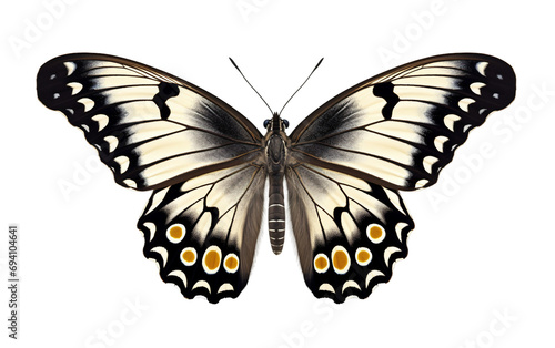 Great Egg fly Elegance Butterfly Isolated on Transparent Background PNG.