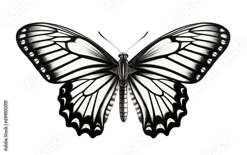 Boldly Isolated Display Butterfly Isolated on Transparent Background PNG.