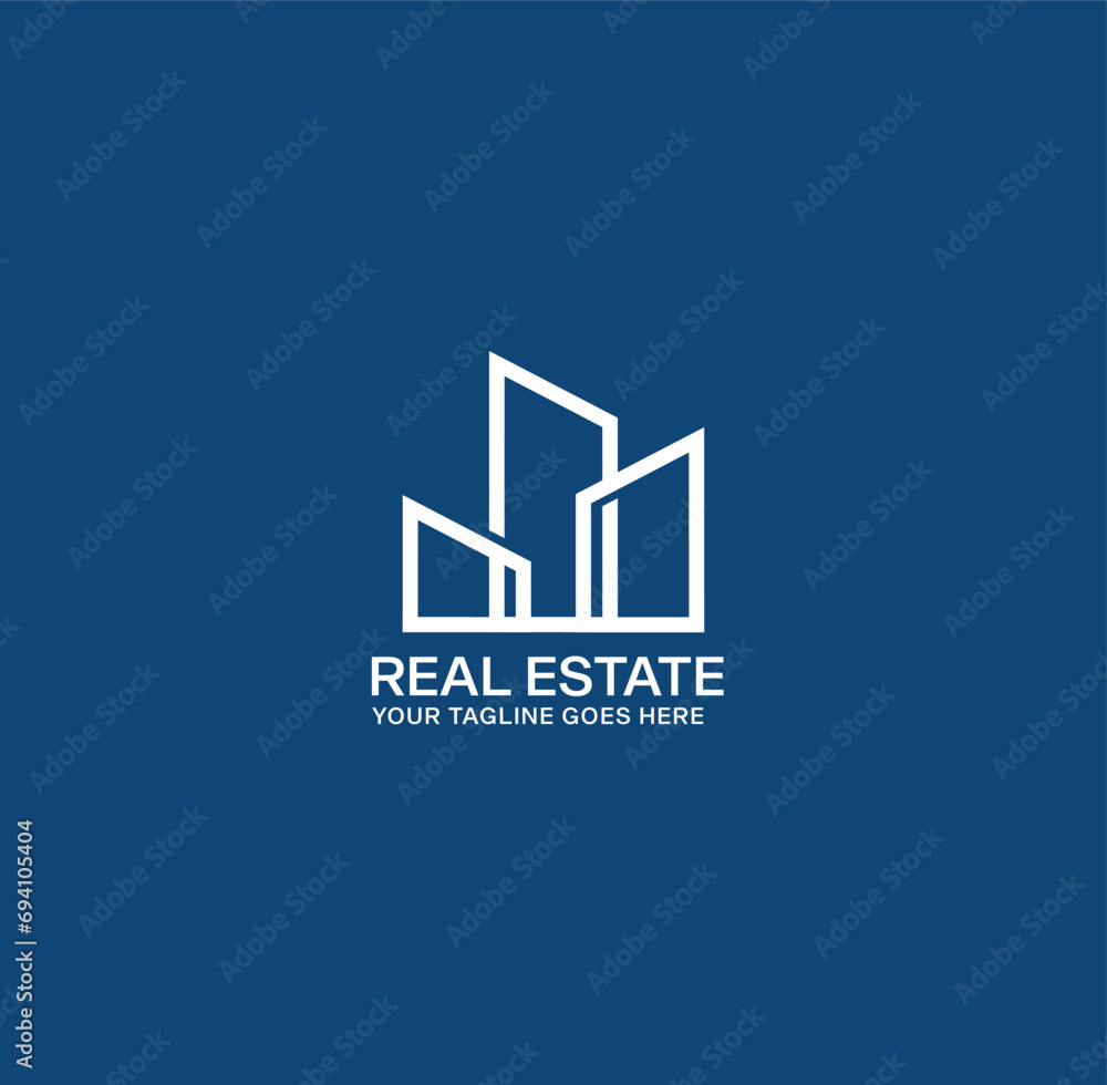  Set of real estate logo premium vector