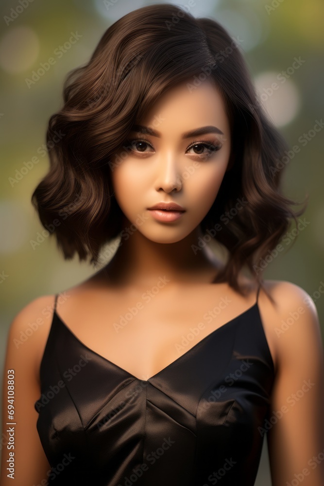 Fototapeta premium Beautiful Woman in Little Black Dress