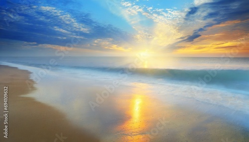 abstract sunrise sky and ocean nature background © Pauline