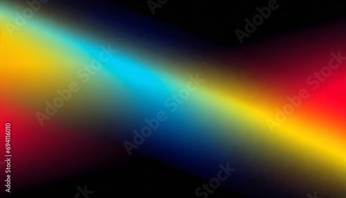 Retro gradient light spectre rainbow on dark background