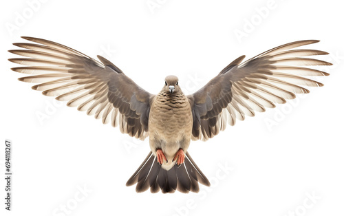 Spread Wings Beauty Mourning Dove Isolated on Transparent Background PNG. © Faizan