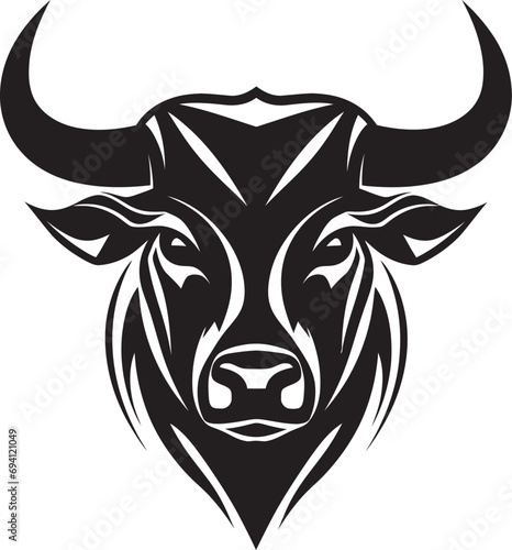 StampedeMark Dynamic Vector Bull Head Symbol BullPower Precision Bull Head Vector Icon
