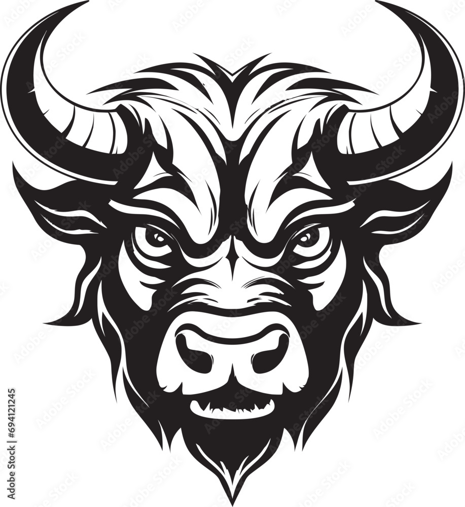 Fototapeta premium HornCraft Dynamic Vector Bull Symbol TaurusGraffix Artistic Bull Logo