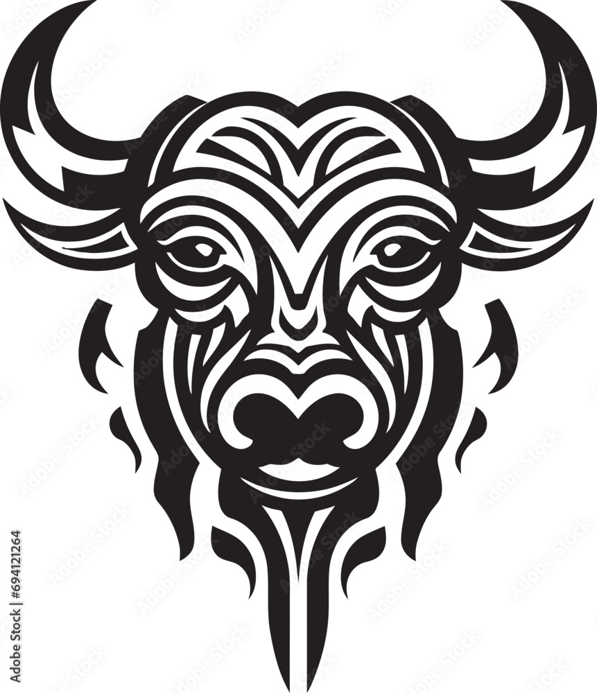 Fototapeta premium BullRage Dynamic Vector Bull Logo HornCraft Artistic Bull Icon