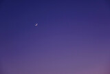 First quarter moon on the colorful sunset sky, can be used as a background.