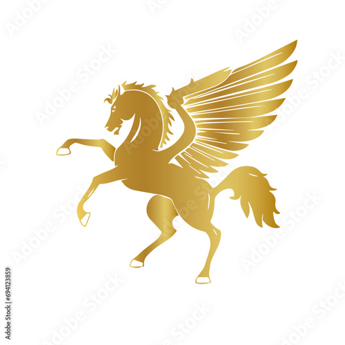 golden pegasus silhouette