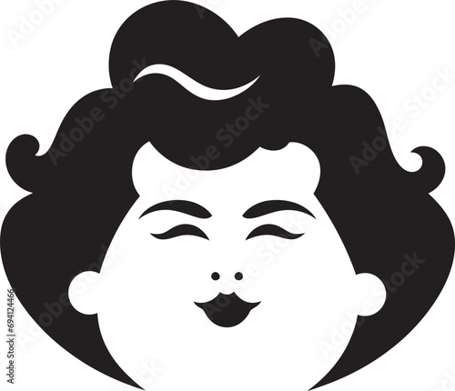 CurvesRise Sleek Body Positive Design ResilientFormGraffix Dynamic Woman Empowerment Icon