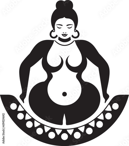 RadiantSelfAura Elegant Vector Body Positivity Grace in Flight Flamingo Logo Vector