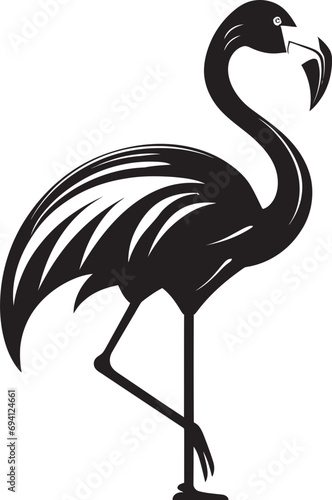 Radiant Wings Flamingo Logo Vectorized Chic Avian Icon Flamingo Design in Vector