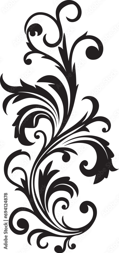 Garden Chic Decorative Element Icon Botanical Symphony Floral Vector Logo Garden Chic Decorative Element Icon Botanical Symphony Floral Vector Logo