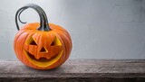 halloween pumpkin on white background full depth of field