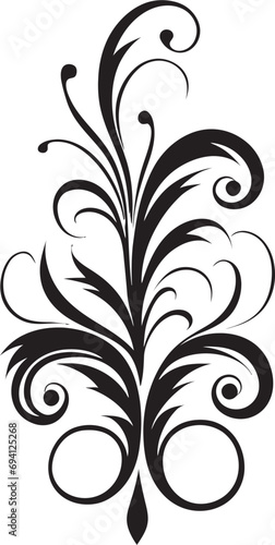 Whispering Gardens Vector Emblem Design Blossom Reverie Decorative Element Emblem