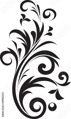 Blossom Reverie Decorative Element Emblem Floral Melody Emblem Icon Design