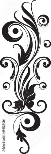 Elegance in Blossoms Decorative Emblem Petals Reverie Floral Icon Design