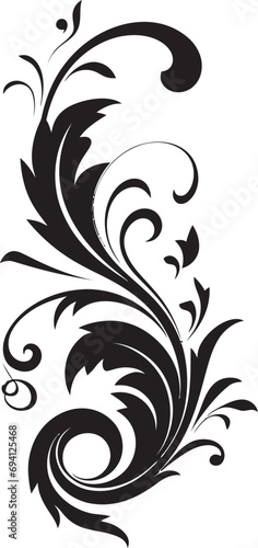 Floral Serenade Emblem Icon Design Garden Reverie Vector Element Logo