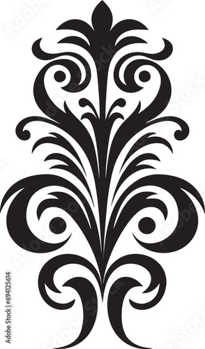 Garden Reverie Vector Emblem Design Serenade of Blooms Decorative Floral Emblem