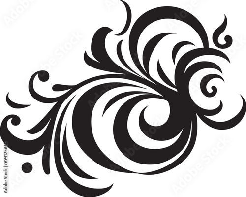 Blossom Reverie Decorative Emblem Design Floral Melody Emblem Icon Logo
