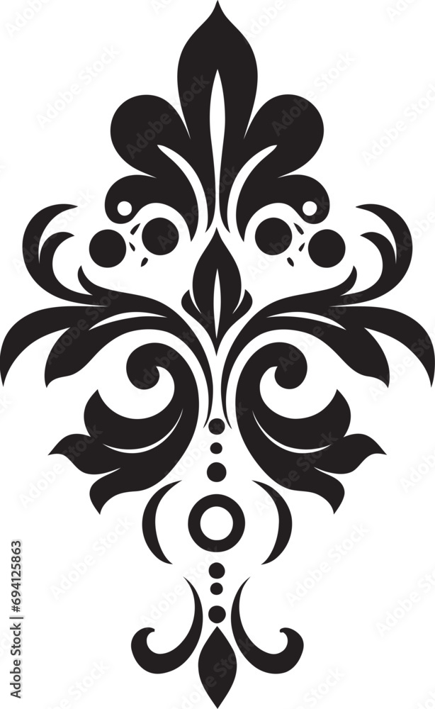 Elegant Leafy Accents Vector Logo Design Floral Symphony Decor Element Icon