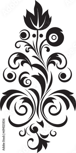 Serene Petals Vector Logo Design Timeless Botanicals Decor Element Icon