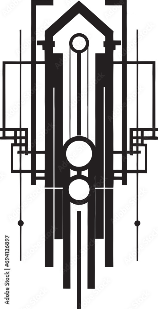 Angular Deco Symmetry Vector Emblem Design Deco Prismatics Logo Vector Design Angular Deco Symmetry Vector Emblem Design Deco Prismatics Logo Vector Design