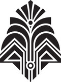 Geometric Art Deco Radiance Logo Vector Design Angular Artistic Deco Geometric Icon Emblem