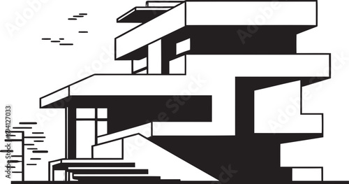 Sleek Bungalow Fusion Logo Design Vector Dynamic Speedster Emblem Sports Car Logo Vector