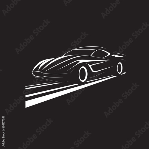 Modern Racing Lines Car Logo Vector Design Dynamic Sports Car Symbol Logo Icon Design