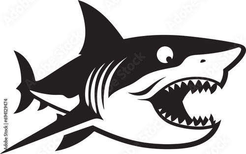 Oceanic Apex Unveiled Iconic Emblem Design Savage Shark Silhouette Revealed Vector Logo Design