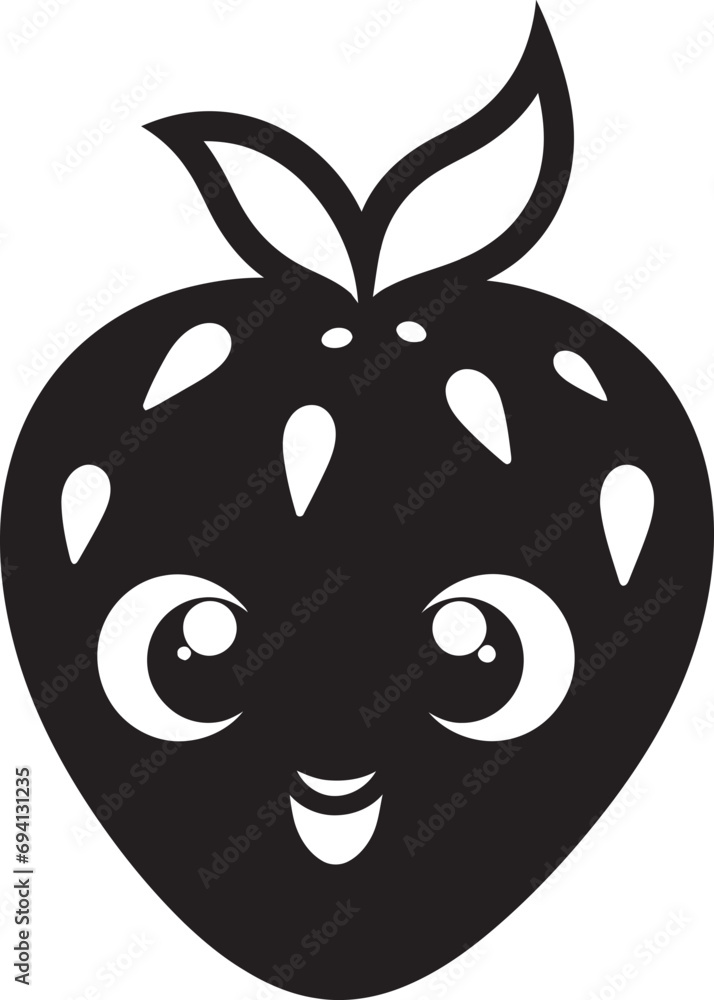 Obraz premium Red Radiance Strawberry Symbol Sweet Scarlet Strawberry Mark