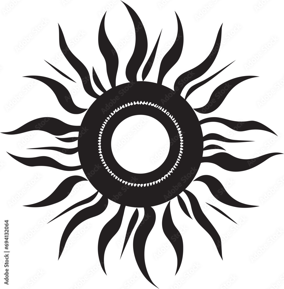 Glowing Globe Sun Symbol Aureate Aura Sun Logo
