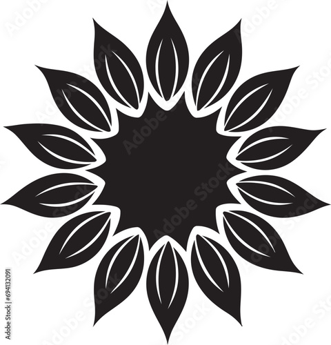 Radiant Blossom Sunflower Logo Floral Radiance Sunflower Symbol