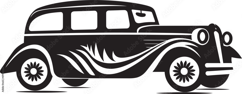 Iconic Drive Retro Car Symbolism Time Honored Trek Vintage Car Logo Design