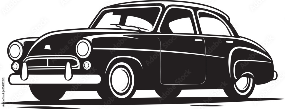Ride Through Time Car Logo Icon Legacy Wheels Vintage Automobile Emblem