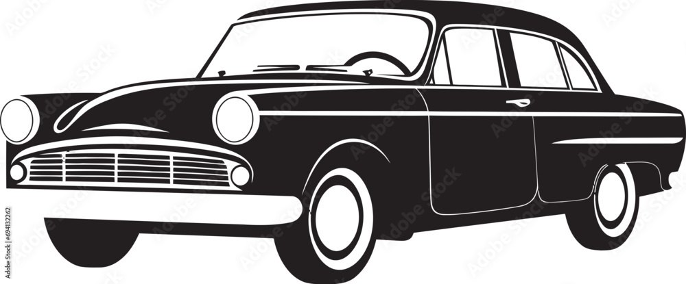 Timeless Classic Retro Car Icon Antique Auto Vintage Car Logo