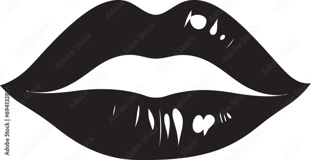 Enigmatic Essence Lip Logo Sultry Secret Female Lips Emblem