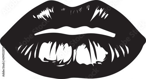 Femme Finesse Lips Logo Icon Luscious Whisper Woman Lips Emblem