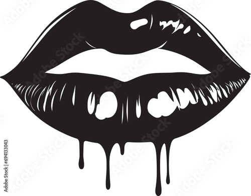 Kissed by Design Vector Lip Logos Elegance Expressed Lip Icon Series