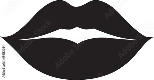 Sensual Symmetry Lip Vector Icons Feminine Finesse Woman Lips Logos