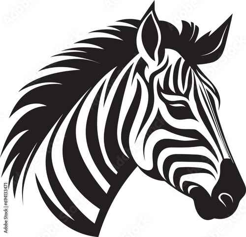 Zebra Fusion Vector Iconic Mark African Grace Zebra Logo Vector