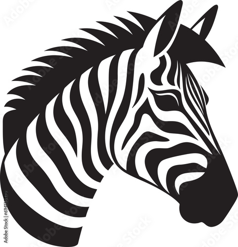 Zebra Essence Iconic Mark Design Safari Stamp Zebra Vector Emblem