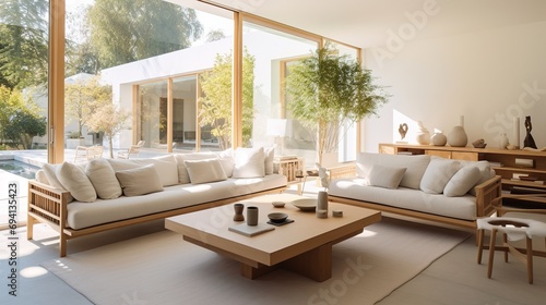  Interior Living Room Wall Mockup - 3d Rendering  3d Illustration   generative ai