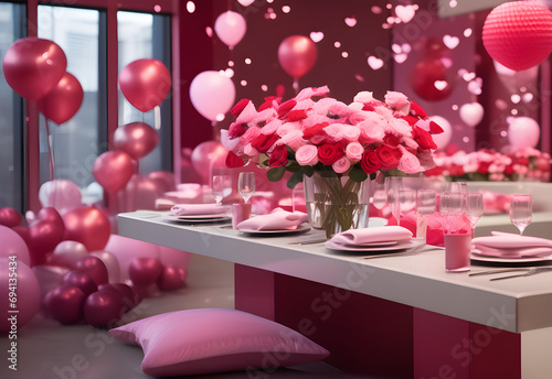 Valentine day restaurant decorations