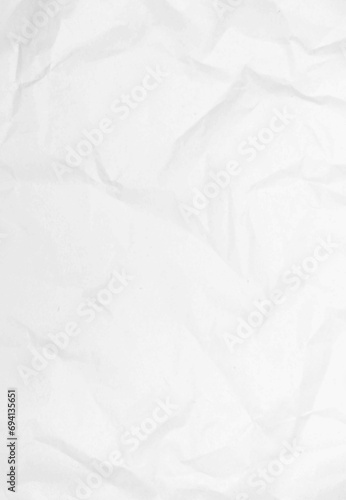 realistic crumpled paper texture vector background. White wrinkled sheet