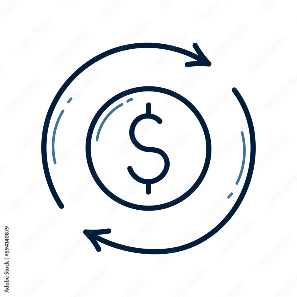 Hand drawn money doodle line illustration. Money doodle icon vector. Hand drawn money doodle line illustration. Money doodle icon vector.