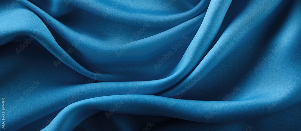 Obraz premium Blue bologna fabric with folded texture as backdrop photo.