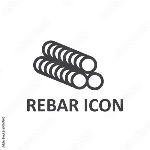 rebar concrete construction icon design vector for business building and architecture 