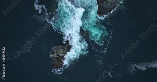 Powerful rocks of the Moher cliffs 4k photo